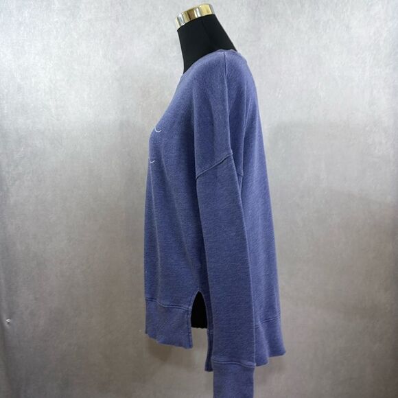 Oversized Blue Sweatshirt Inhale Exhale | Size M - Picture 3 of 6
